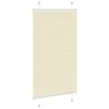 vidaXL Pliss&eacute; rolgordijn 75x100 cm stofbreedte 74,4 cm polyester cr&egrave;me