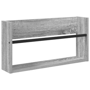 vidaXL Tijdschrift Rek Grijs Sonoma 60 x 12 x 30 cm Bewerkt hout