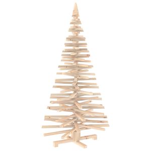 vidaXL Houten kerstboom KOTKA 150 cm Massief grenenhout Natuurlijk
