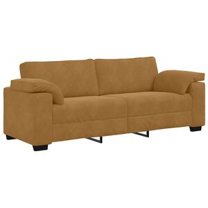 vidaXL 3-zitsbank bruin 220x77x82 cm fluweel