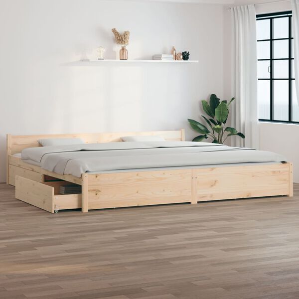 vidaXL Bedframe met lades 200x200 cm