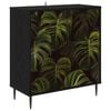 vidaXL Dressoir ELBURG Zwart eiken 69 x 33 x 76 cm Bewerkt hout