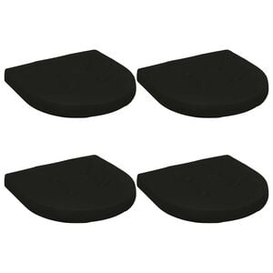 vidaXL 4-Piece Zitkussens 4 st 100% Polyester Zwart 40 x 40 x 5 cm