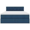 vidaXL Opbergbed met matras met matras Blauw 140 x 200 cm Bewerkt hout