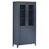 vidaXL Hoge kast Hill 85x37x170,5 cm massief grenenhout grijs