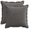 vidaXL Kussensloop 2 st HOUTEN Donkergrijs 40 x 40 cm corduroy