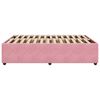 vidaXL Bedframe fluweel roze 160x200 cm