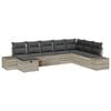 vidaXL Tuin Sofa Set 8 st Lichtgrijs poly rattan