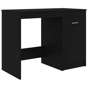vidaXL Bureau 100x50x76 cm bewerkt hout zwart
