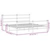 vidaXL Bedframe met hoofd- en voeteneinde metaal zwart 183x213 cm