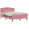 vidaXL Bedframe met hoofdeinde Roze 140 x 190 cm Fluweel