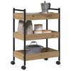 vidaXL Keuken Trolley Artisan Eiken 50 x 30 x 70 cm Bewerkt hout