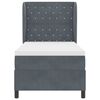 vidaXL Boxspringbed met matras Donkergrijs 190 x 90 cm Polyester