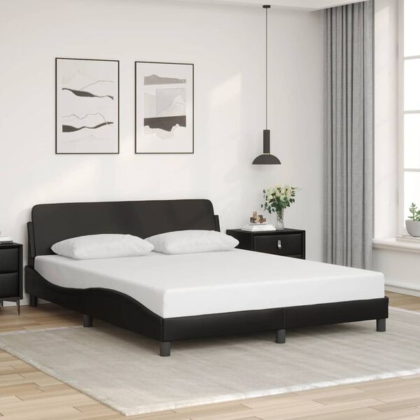 vidaXL Bedframe "Dover" kunstleer zwart 160x200 cm
