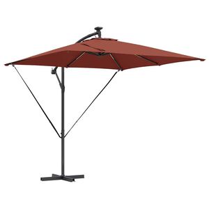 vidaXL Cantilever Banana Parasol Terracotta 249 x 249 x 250 cm