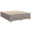vidaXL Boxspring met matras stof taupe 180x200 cm