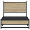 vidaXL Bedframe zonder matras metaal sonoma eikenkleurig 90x200 cm