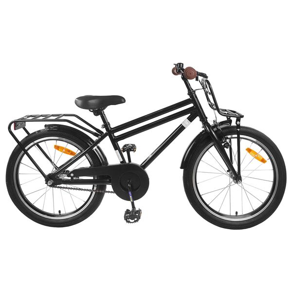 vidaXL Kinderfiets 18 Inch voor 5-7 jaar Zwart