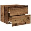 vidaXL Nachtkastje met lade 2 pcs Oudhout 50 x 39 x 41 cm Bewerkt hout