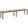 vidaXL Tuinbank 201 x 35 x 45 cm Massief Acaciahout Wit en zwart