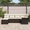 vidaXL Tuin Sofa Set met kussen 6 pcs Bruin poly rattan