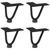 vidaXL Haarnadelpoten voor Salontafel 4 st 10 cm massief staal zwart