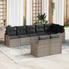 vidaXL Tuin Sofa Set Grijs poly rattan