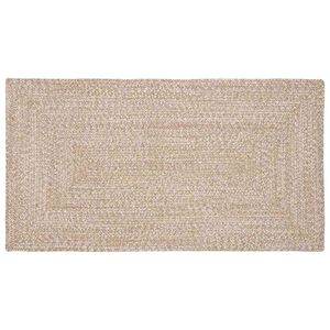 vidaXL Gebied Tapijt Natuurlijk en Wit 60 x 110 cm Jute