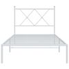 vidaXL Bedframe met hoofdbord metaal wit 90x190 cm