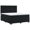 vidaXL Boxspringbed met matras Zwart 140 x 200 cm Fluweel