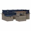 vidaXL Tuinbankenset 7 st Grijs poly rattan