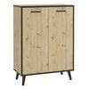 FMD Schoenenkast met 5 vakken 68,5x33x93,5 cm artisan eiken