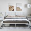 vidaXL Bedframe met hoofdbord metaal wit 193x203 cm