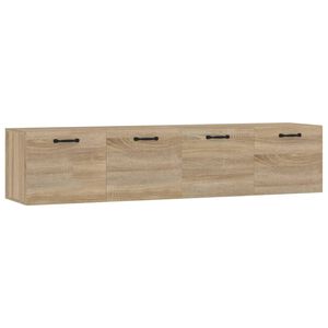 vidaXL Wandkasten 2 st 60x36,5x35 cm bewerkt hout sonoma eikenkleurig