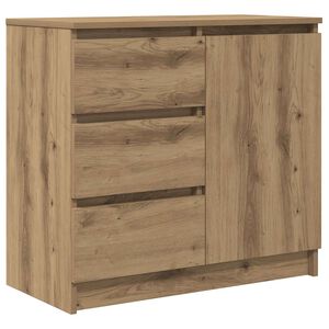 vidaXL Dressoir lade 71x35x65 cm spaanplaat artisanaal eikenkleurig