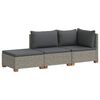 vidaXL 3 st Rieten Loungeset met Kussens GENDT Natuurlijk rattan