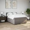 vidaXL Boxspring met matras stof taupe 160x200 cm