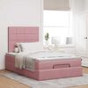 vidaXL Ottoman bed met matrassen 120x200cm fluweel roze