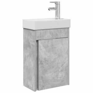 vidaXL Badkamermeubel met kraan Betongrijs 40,5 x 22,5 x 62 cm