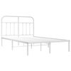 vidaXL Bedframe met hoofdbord metaal wit 120x190 cm