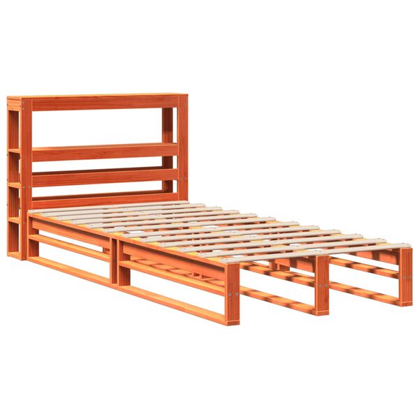 vidaXL Bedframe zonder matras massief grenenhout wasbruin 90x200 cm