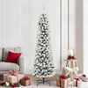 vidaXL Kunstkerstboom met 300 LED Wit 210 cm PVC en Metaal en Plastic