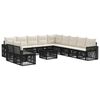 vidaXL Tuinbankenset 12 pcs Zwart en Cream Wit poly rattan