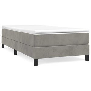 vidaXL Boxspring bed 80x200 cm fluweel lichtgrijs
