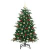 vidaXL Kunstkerstboom Groen 150 cm PVC en Metaal en Plastic