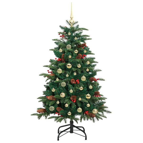 vidaXL Kunstkerstboom Groen 150 cm PVC en Metaal en Plastic