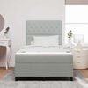 vidaXL Boxspringbed met matras Lichtgrijs 120 x 190 cm Stof