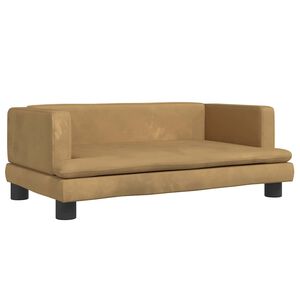 vidaXL Hondenmand 80x45x30 cm fluweel bruin