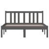 vidaXL Bedframe massief hout grijs 120x200 cm