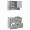 vidaXL Badkamermeubelset 2 pcs Grijs Sonoma Geperst Hout en Metaal